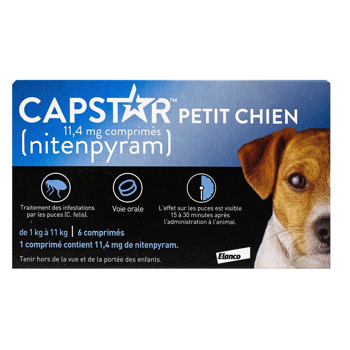 Capstar® 11,4 Mg Chats & petits chiens (anti-puces et tiques) pas