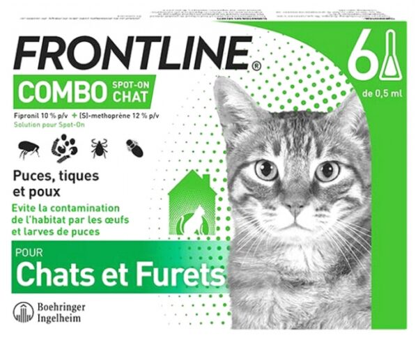 Frontline Combo Chat ou Furet – Antiparasitaire en pipette pour chats et furets – Image 2