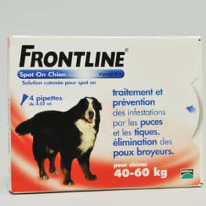 FRONTLINE CHIEN XL (40-60) elimine poux royeurs, puces et tiques