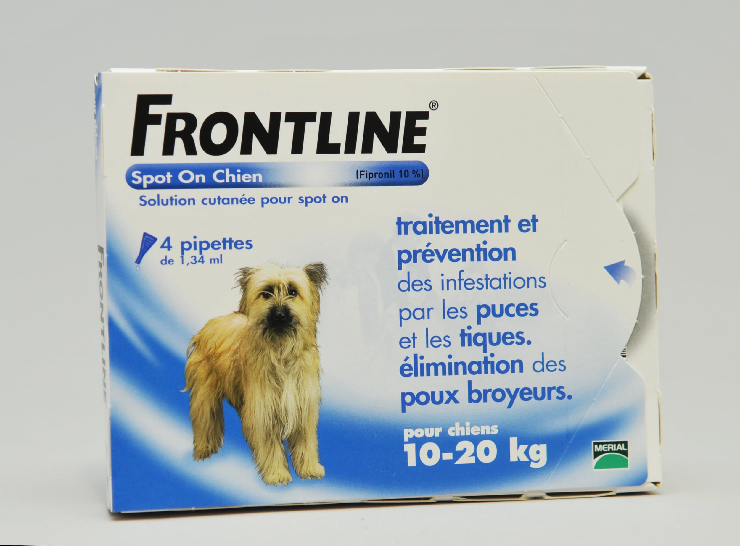 FRONTLINE CHIEN M (10-20) prevention puces poux et tiques