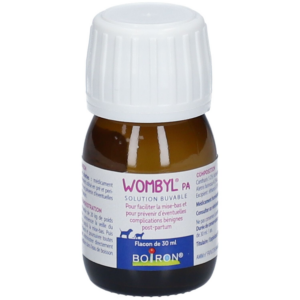 Wombyl PA 30 mL Tous animaux – Mise bas Boiron