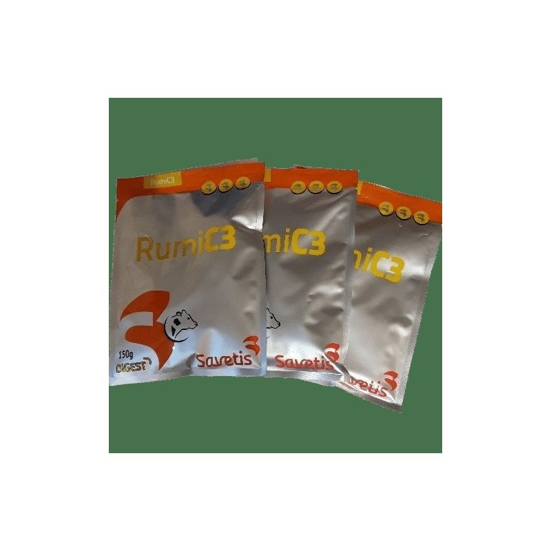 Savetis RUMI C3 150g sachet relance la digestion et la motricité du rumen