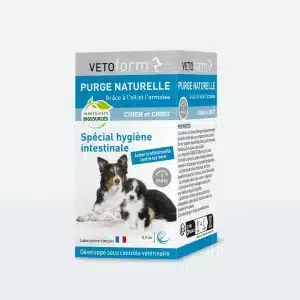 Vetoform Purge naturelle chien et chiot - 50 Comprimés - Solution Naturelle pour les Parasites Intestinaux