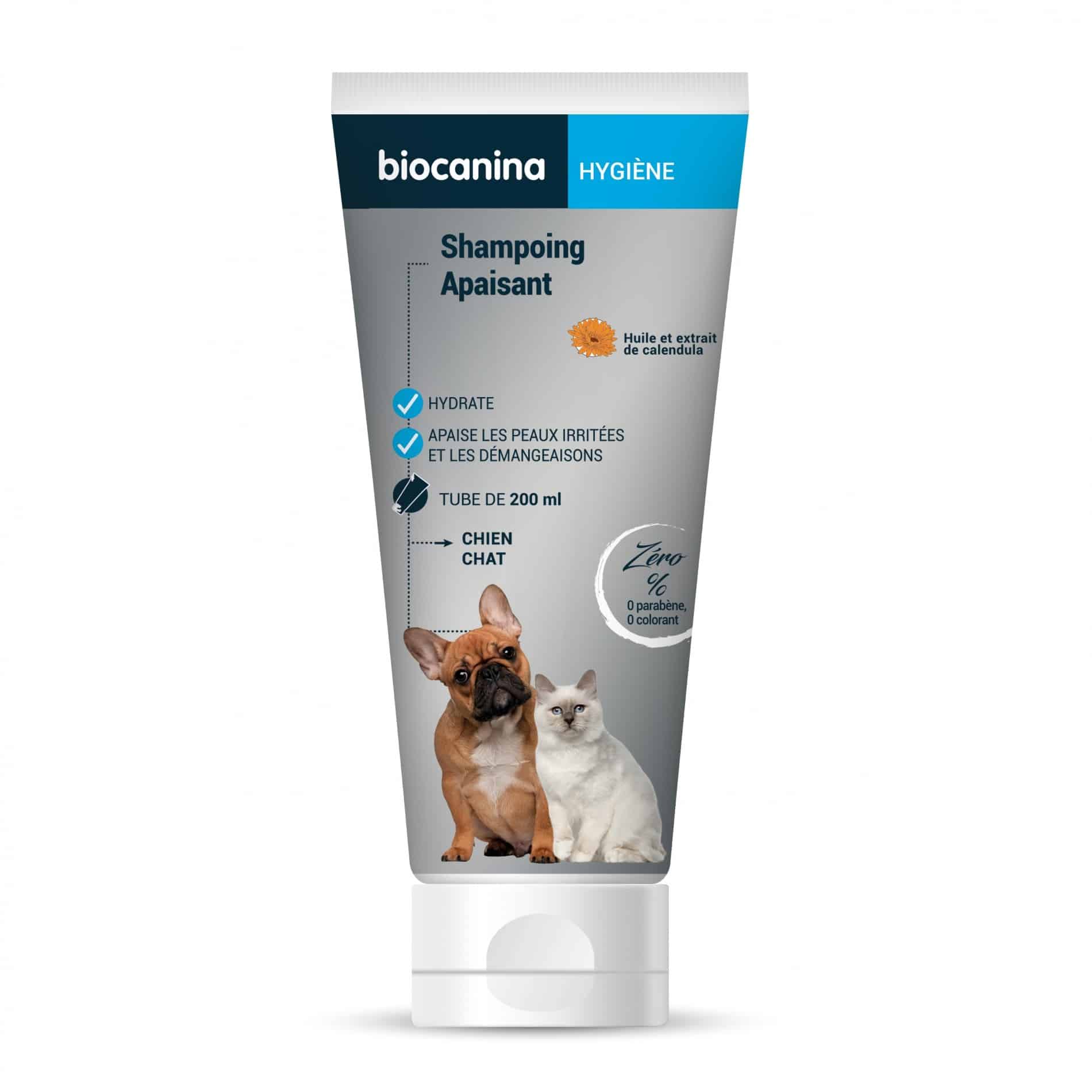 Shampoing Apaisant Biocanina 200 ml - Hygiène pour Chiens et Chats