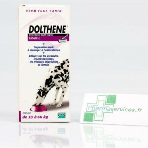Dolthene L (Chien De 33 À 66 Kg) 100 Ml - Traitement Vermifuge Efficace pour Chiens de Grande Taille