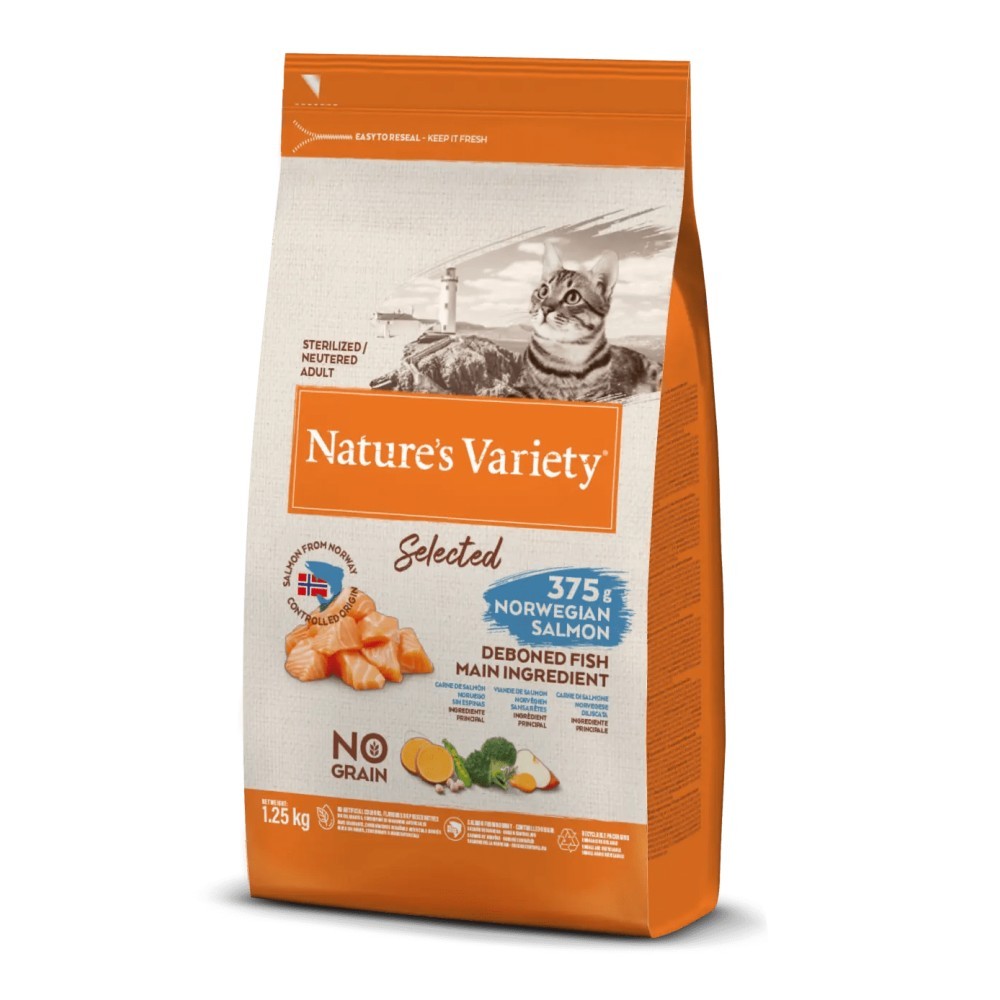 Croquettes Nature's Variety Selected saumon de Norvège pour chat