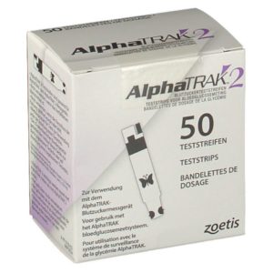 ALPHATRAK 2 BANDELETTES DE DOSAGE X50 pour chiens et chats diabétiques
