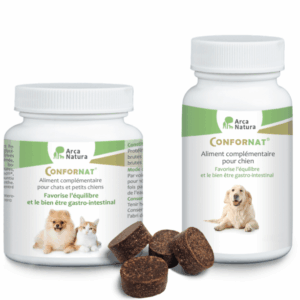 Arcanatura Confornat 33 - améliore le confort digestif des petits chiens et chats - 30 comprimés