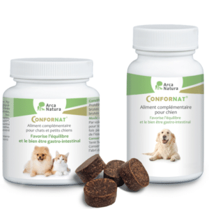 Arcanatura Confornat 33 - améliore le confort digestif des petits chiens et chats - 30 comprimés