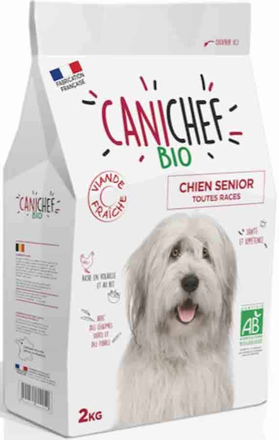 CANICHEF BIO Croquettes BIO pour Chien Senior : Une Alimentation Complète pour Votre Compagnon Âgé - 2kg