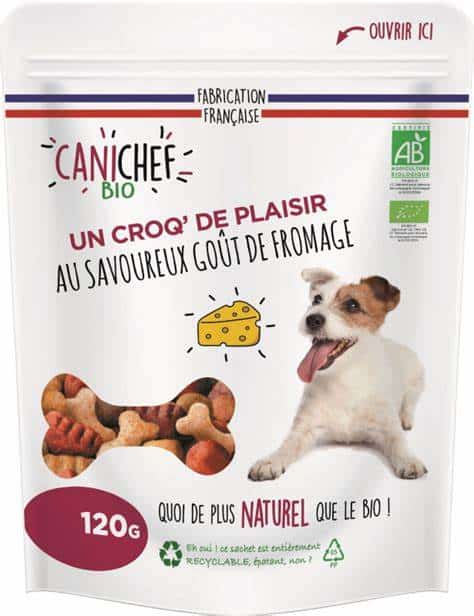 CANICHEF BIO Friandises BIO Plaisir pour Chien : Des Gourmandises Saines pour Votre Compagnon à Quatre Pattes - 120g