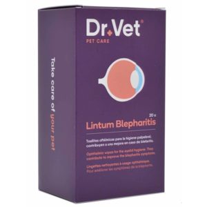 Dr Vet Lintum Blepharitis 20 Lingettes - Soins oculaires essentiels pour votre animal de compagnie