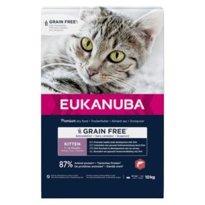 Croquettes Eukanuba Kitten Grain Free au saumon pour chaton