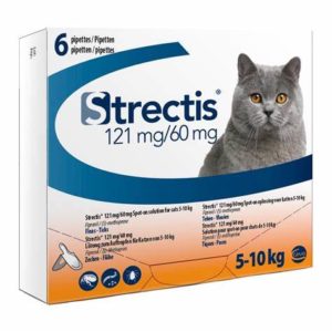 Strectis Chat 5-10 kg 6 pipettes : Une Protection Efficace contre les Puces et les Tiques