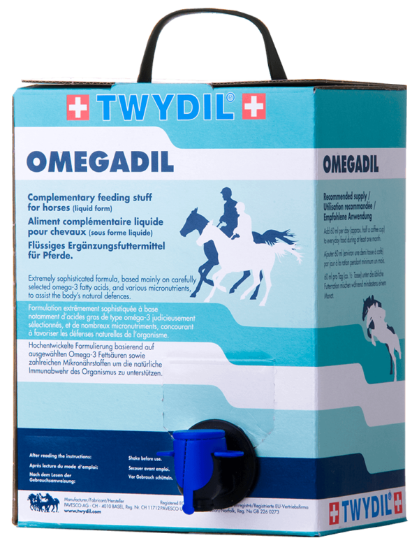 Twydil Omegadil 2L : Renforcez l'Immunité et la Performance de Votre Cheval
