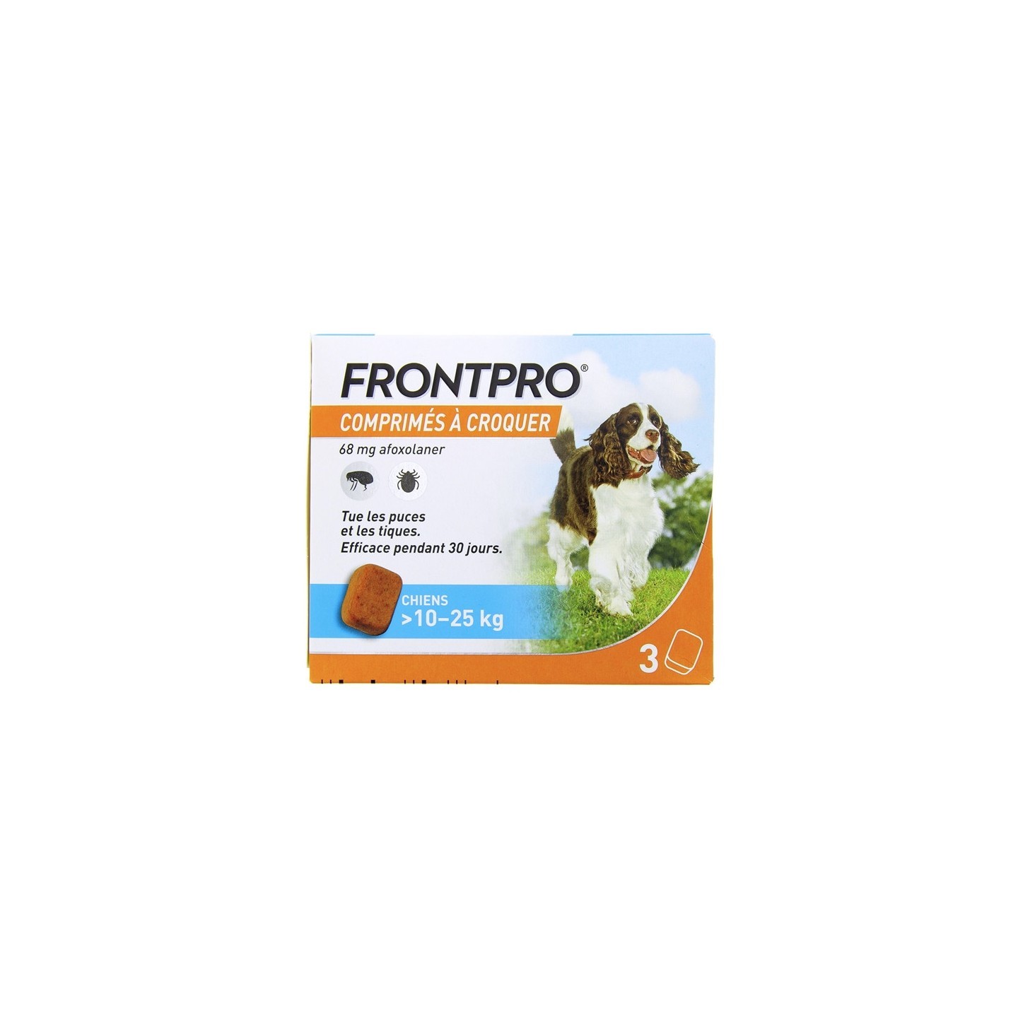 Frontpro L pour Chiens de 10 à 25 kg : Une Protection Efficace Contre les Puces et les Tiques