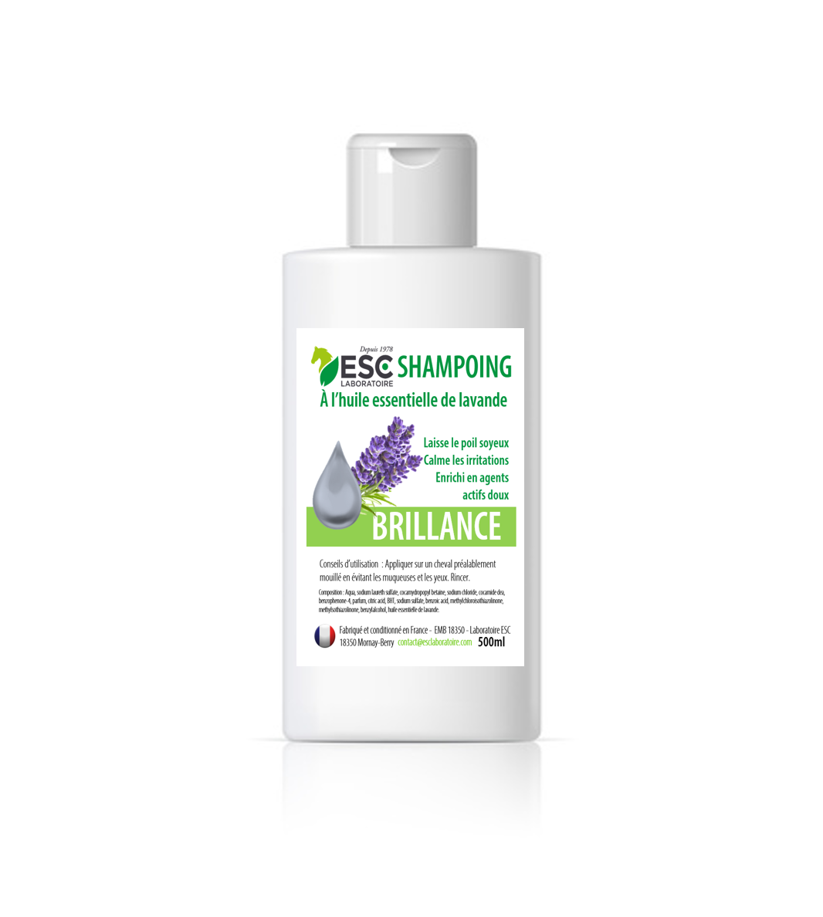 ESC Laboratoire Shampoing Brillance - Soin Nettoyant Crins - 500ml