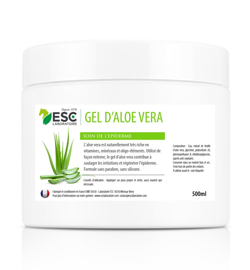 Esc Laboratoire Gel d'Aloe Vera pour Chevaux- 500g