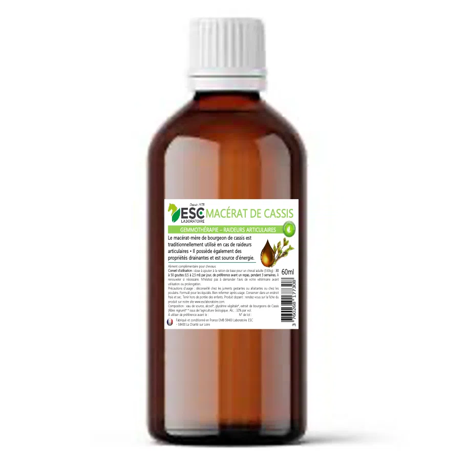 Esc Laboratoire Macérat de Cassis Gemmothérapie - Cheval - 60ml