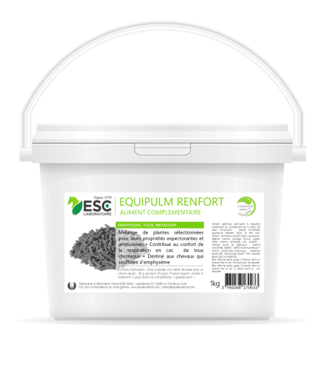 Esc Laboratoire EQUIPULM RENFORT 1 KG – Complément pour les problèmes respiratoires des chevaux