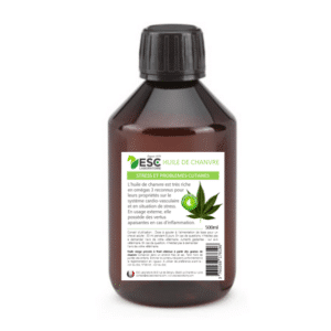 Esc Laboratoire Huile de Chanvre Vierge 500ml – Soulagement du Stress et des Irritations Cutanées Cheval