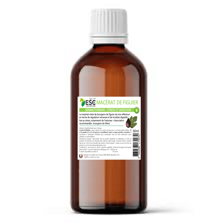 Esc Laboratoire Macérat de bourgeon de figuier 60ml - Gemmothérapie cheval