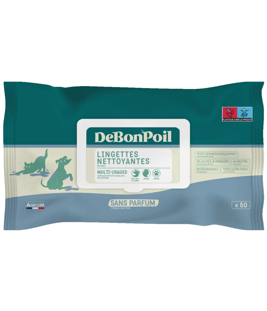DeBonPoil – Lingettes Nettoyantes à l’Aloe Vera – Boîte de 50 lingettes
