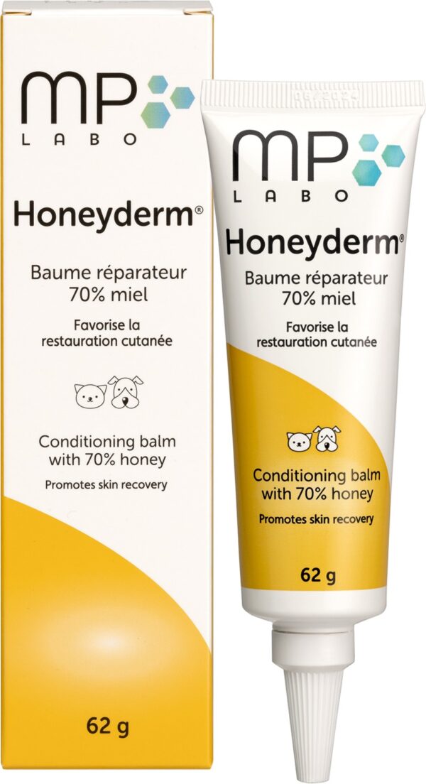 Honeyderm 50 ml – Crème réparatrice, apaisante et cicatrisante au miel pour chiens et chats