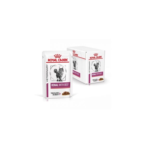 Royal Canin Veterinary Chat Renal Bœuf - Sachets - 12 x 85 g