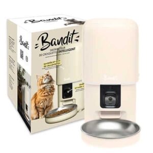 Distributeur de croquettes intelligent Bandit – Couleur Crème