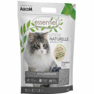 Essentiel Litière Naturelle Charbon Actif – 15 L – Agecom