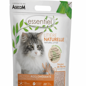 Essentiel Litière Végétale au Soja Senteur Pêche – 6 L