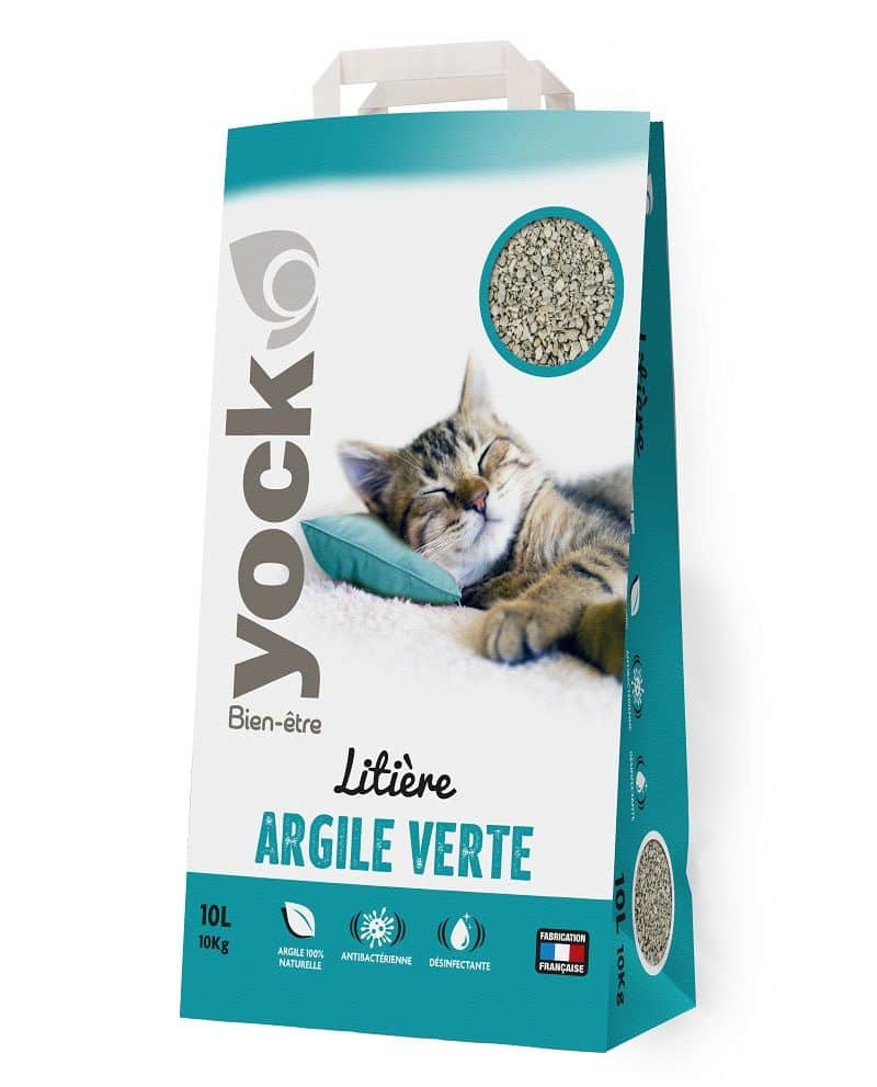 Litière Minérale à l’Argile Verte – 10 L – Yock