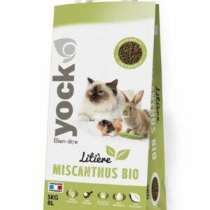 Litière de Miscanthus Bio – 8 L – Yock Bien-Être