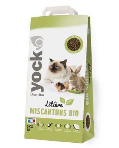 Litière de Miscanthus Bio – 8 L – Yock Bien-Être