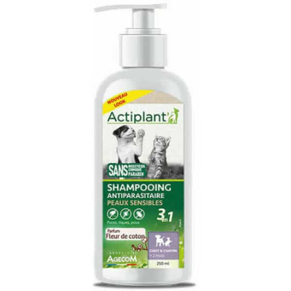 Actiplant Shampooing Antiparasitaire 2 en 1 – Chien et Chat – 250 ml