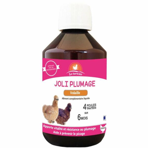 Le Fermier – Joli Plumage – Complément alimentaire pour volailles – Flacon 250 ml