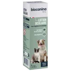 Lotion Oculaire Biocanina – Solution Nettoyante pour Yeux de Chiens et Chats – 135 ml