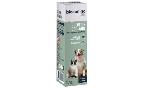 Lotion Oculaire Biocanina – Solution Nettoyante pour Yeux de Chiens et Chats – 135 ml