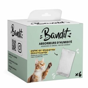 Sachets absorbeurs d’humidité pour distributeur de croquettes BANDIT – Pack de 6