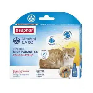 Beaphar DIMETHICARE Pipettes Stop Parasites – Chatons – 6 x 0,75 ml