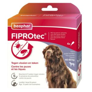 Beaphar FIPROTEC 402 mg Solution Spot-on pour Très Grands Chiens – Pack de 4 pipettes