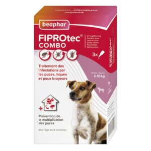Beaphar FIPROTEC COMBO Petits Chiens – Pack de 3 pipettes