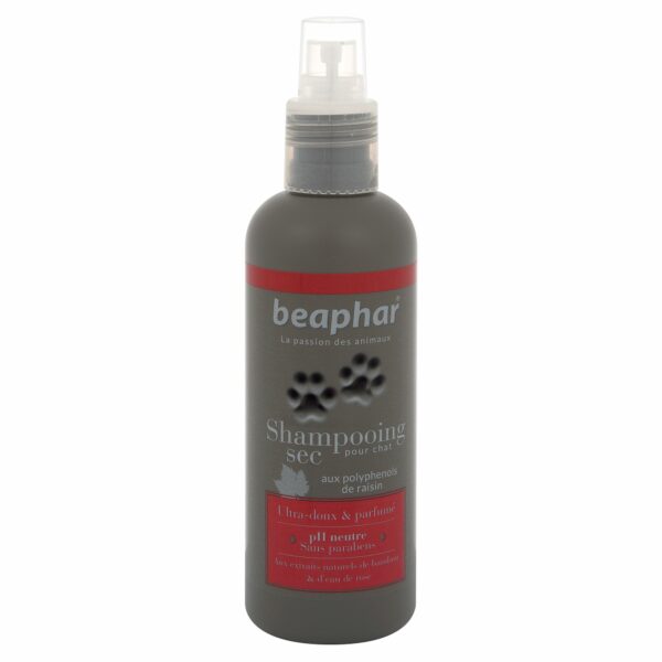 Beaphar Shampooing Sec Chat Sans Rinçage – Bambou & Eau de Rose – 200 ml
