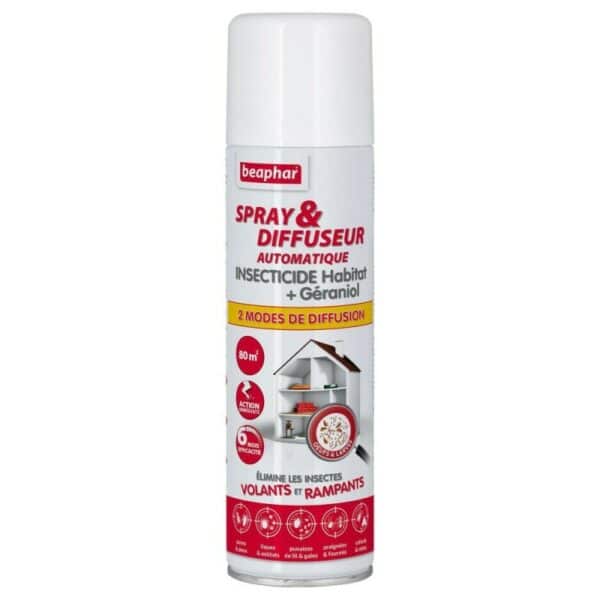 Beaphar Spray & Diffuseur Automatique Insecticide Habitat – 250 ml