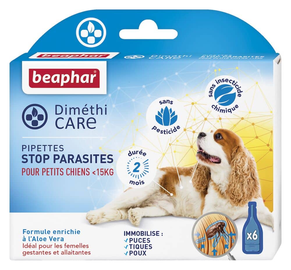 DIMETHICARE Pipettes Stop Parasites Petit Chien -15 kg