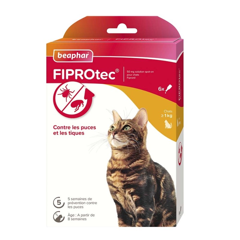 Beaphar FIPROTEC Spot-on Chat – 6 pipettes 50 mg