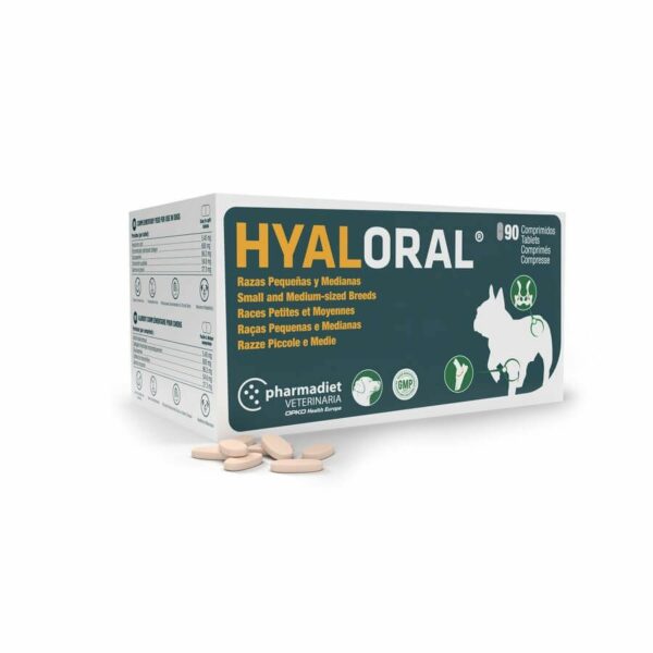 Hyaloral Petit et Moyen Chien – 90 comprimés