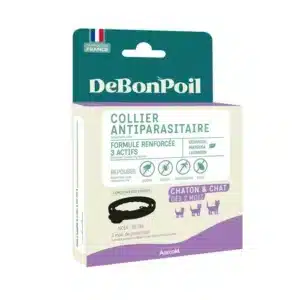 DeBonPoil – Collier Antiparasitaire Végétal pour Chat – Protection 3 mois