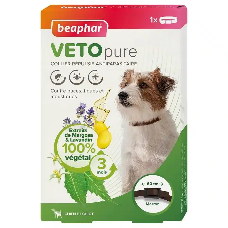 Beaphar VETOpure Collier répulsif antiparasitaire pour chien